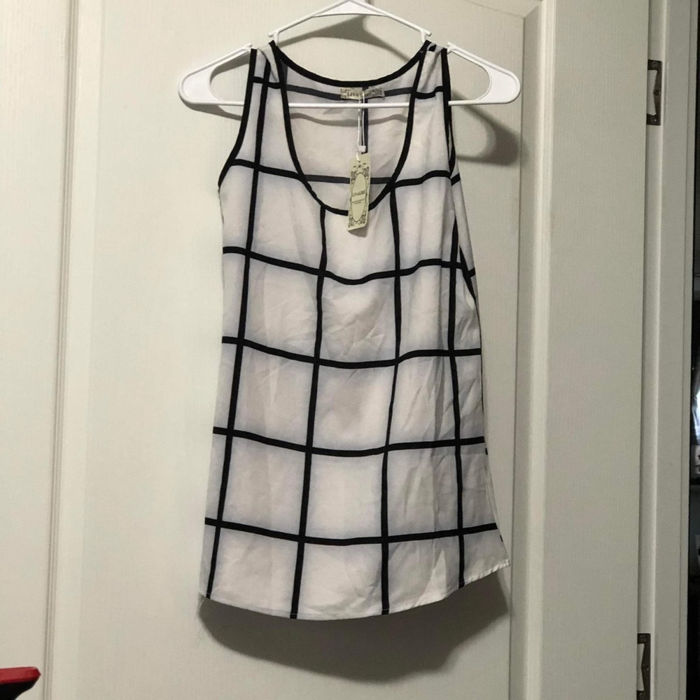 NWT Liva Girl checkered tank top size XXL
